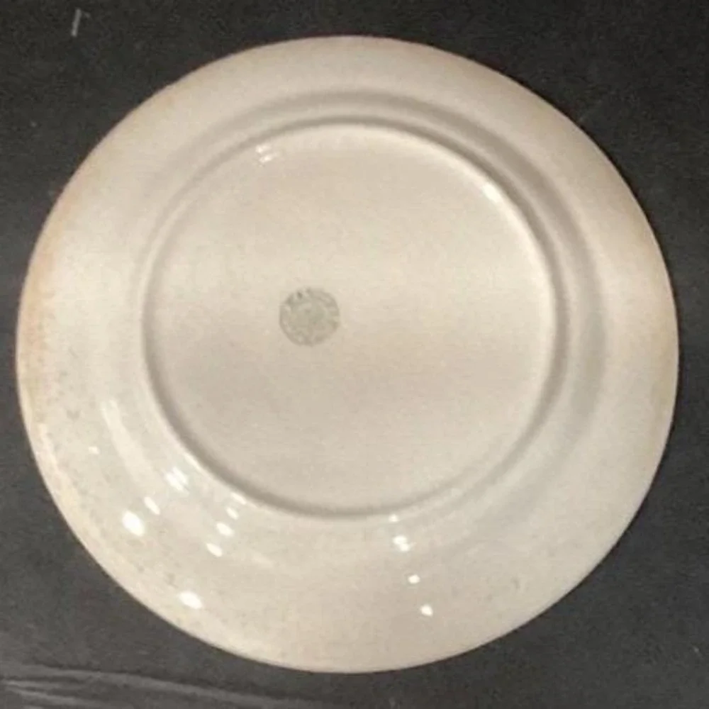 Canonsburg Violet Dessert Plates,‎ Set of 4, Purple Flowers, Vintage USA Pottery